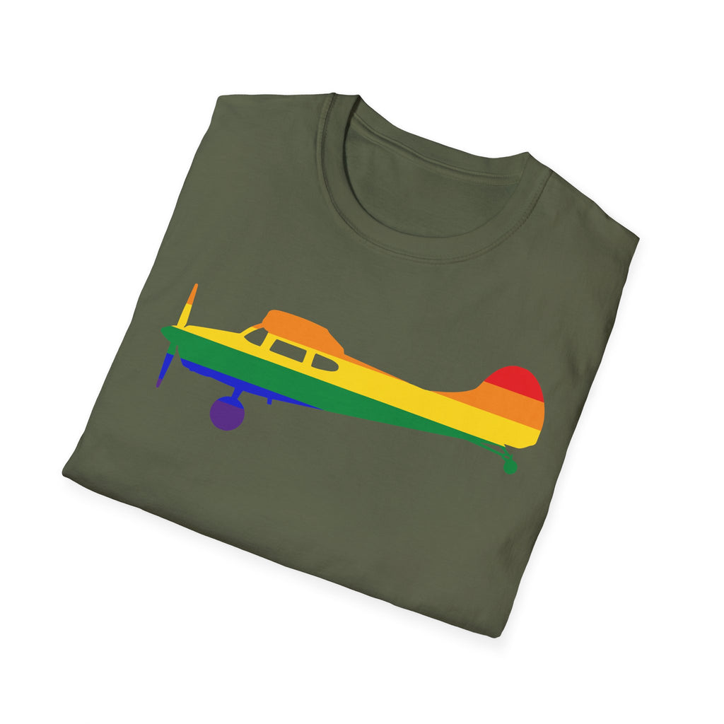 Cessna 170 Rainbow Pride Airplane Silhouette