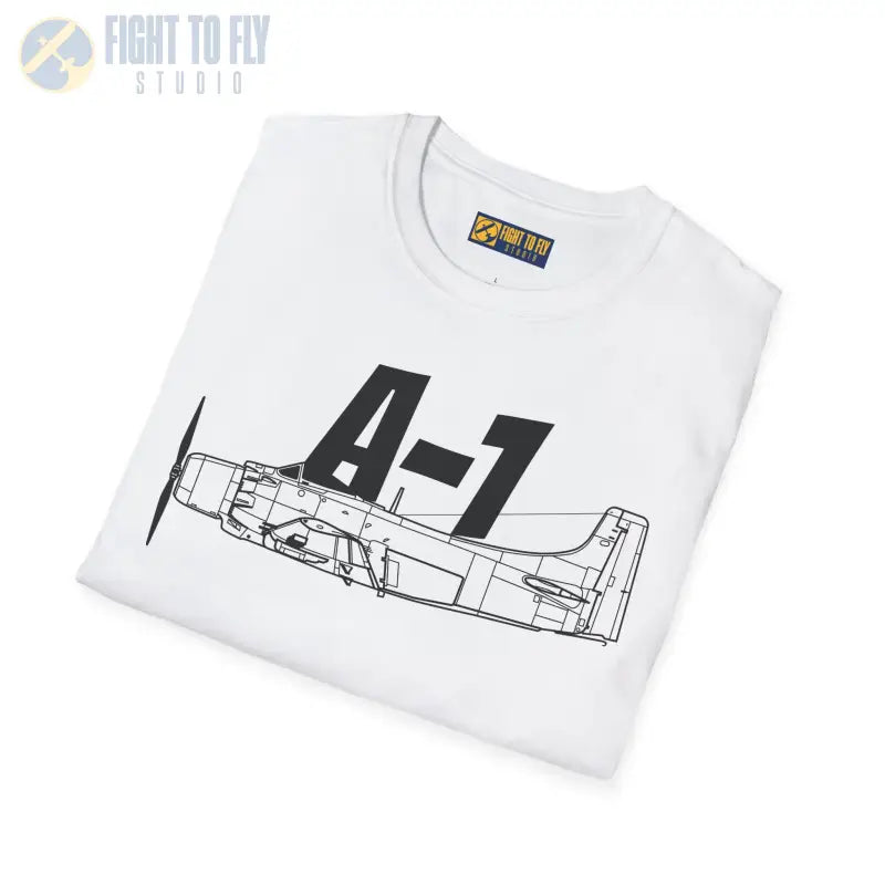 A-1 Side Profile T-Shirt – Vietnam-Era Attack Aircraft Tee - Pilot gifts - WWII warbird t-shirt