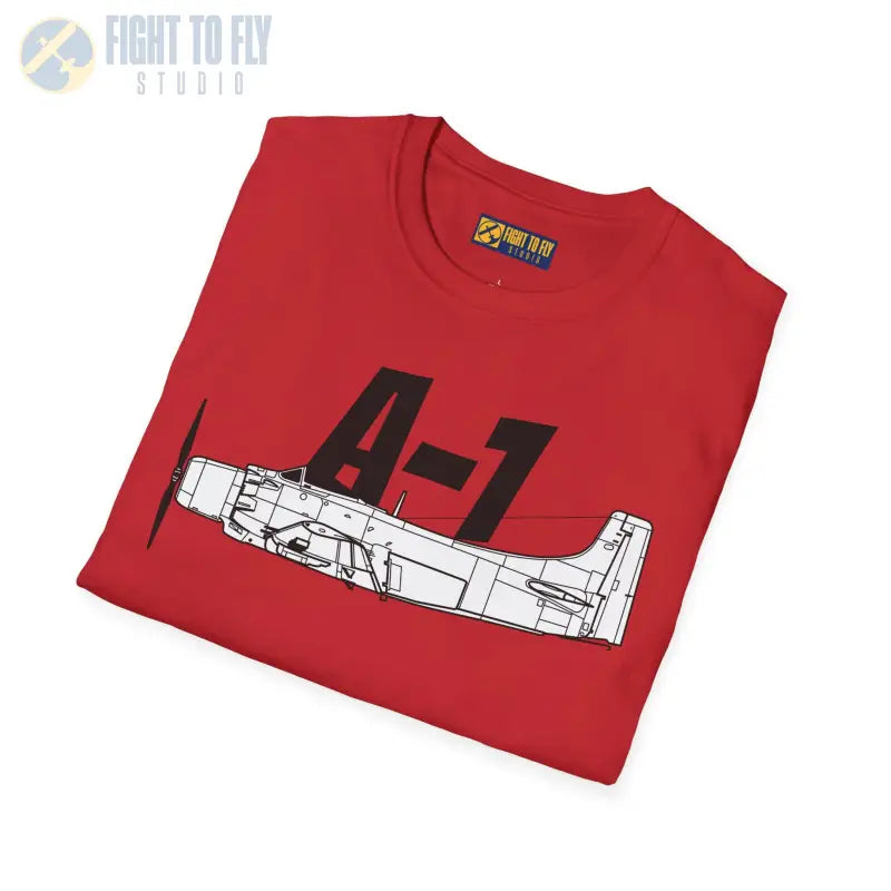 A-1 Skyraider Side Profile T-Shirt - Pilot gifts - WWII warbird t-shirt