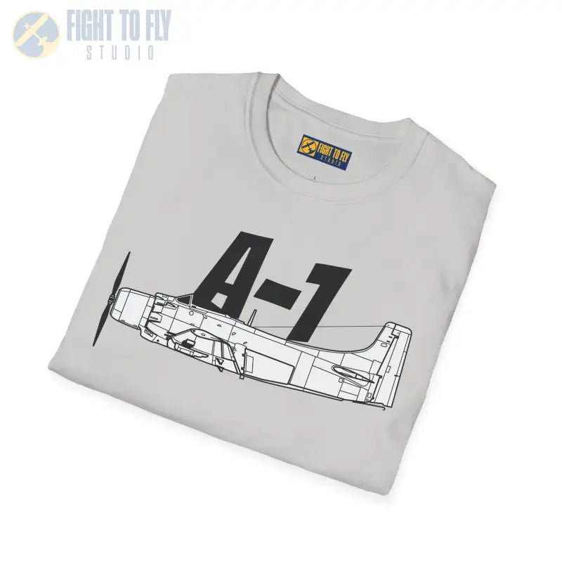 A-1 Side Profile T-Shirt – Vietnam-Era Attack Aircraft Tee - Pilot gifts - WWII warbird t-shirt