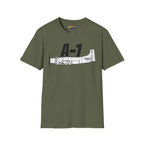 A-1 Skyraider Side Profile T-Shirt - Pilot gifts - WWII warbird t-shirt