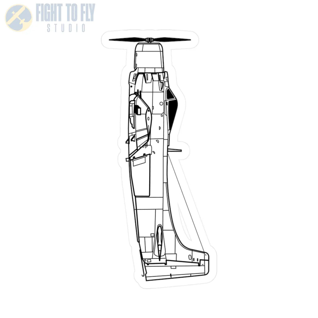 A-1 Skyraider Kiss-Cut Vinyl Decal - Paper products - Pilot gifts - WWII warbird t-shirt