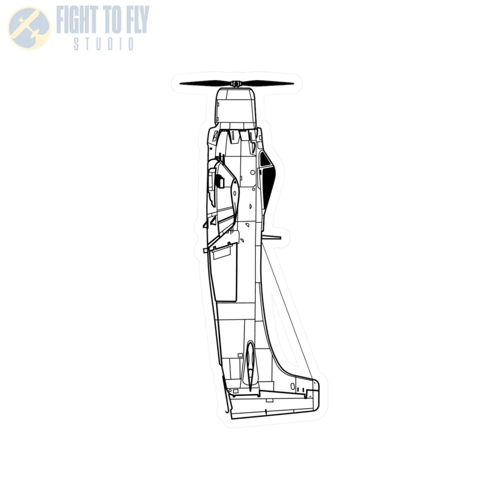 A-1 Skyraider Kiss-Cut Vinyl Decal - Paper products - Pilot gifts - WWII warbird t-shirt