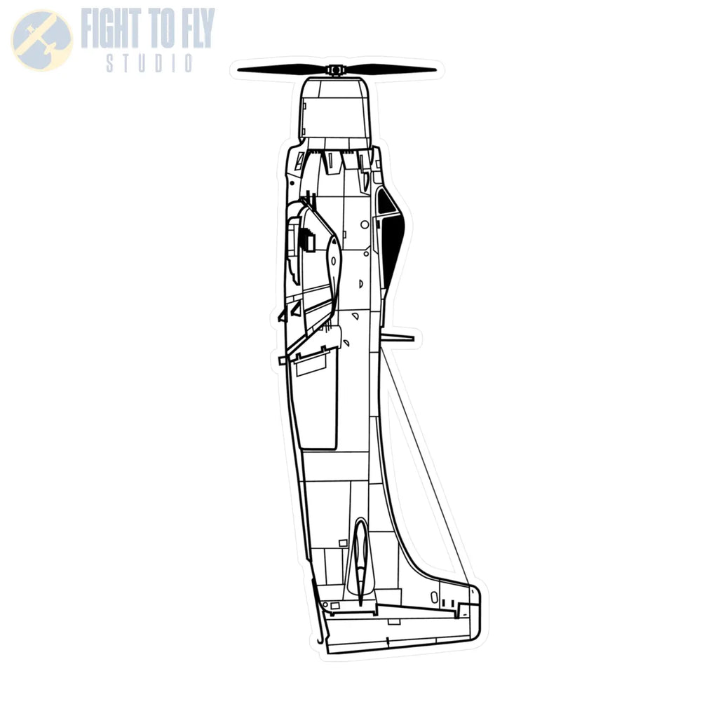 A-1 Skyraider Kiss-Cut Vinyl Decal - Paper products - Pilot gifts - WWII warbird t-shirt