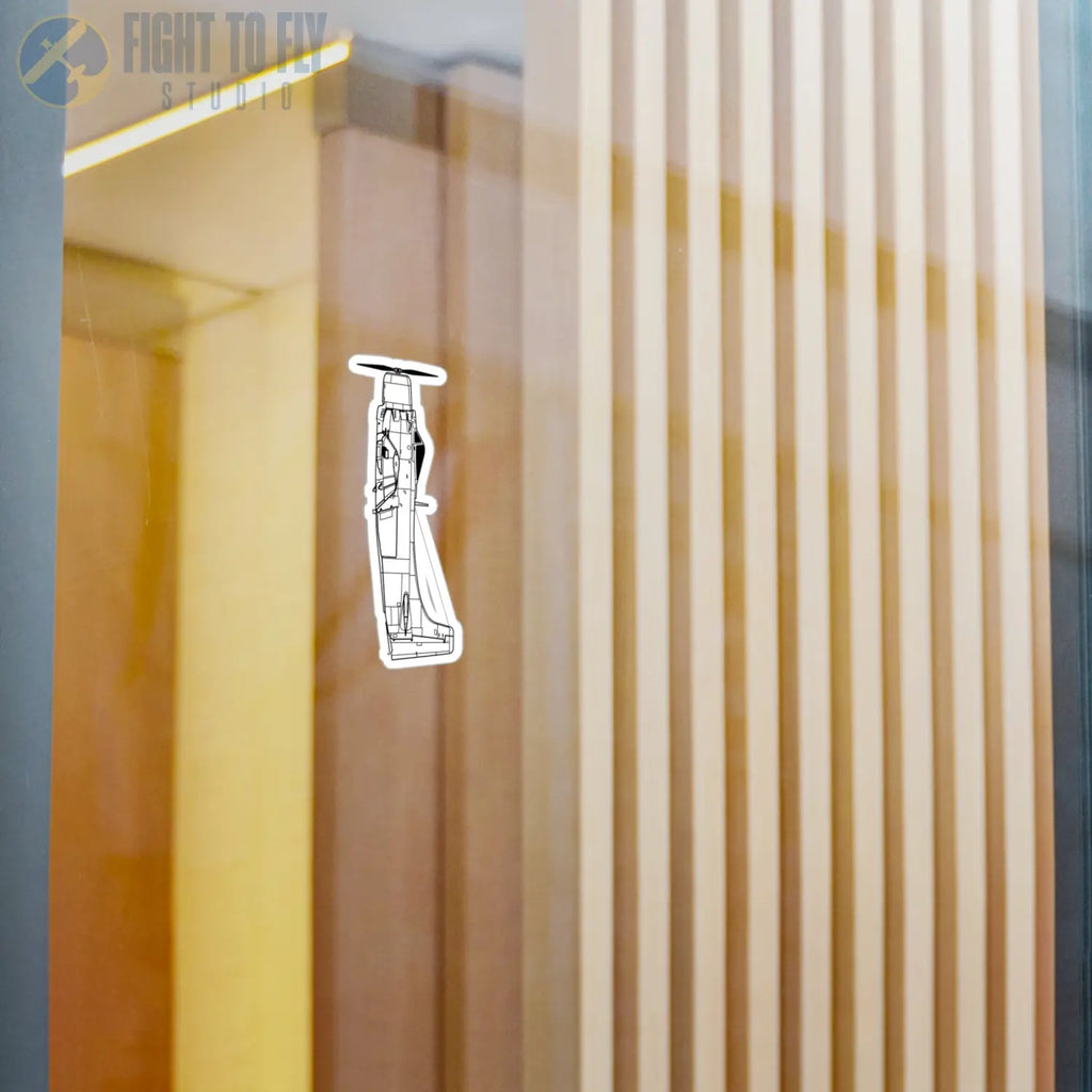 A-1 Skyraider Kiss-Cut Vinyl Decal - Paper products - Pilot gifts - WWII warbird t-shirt