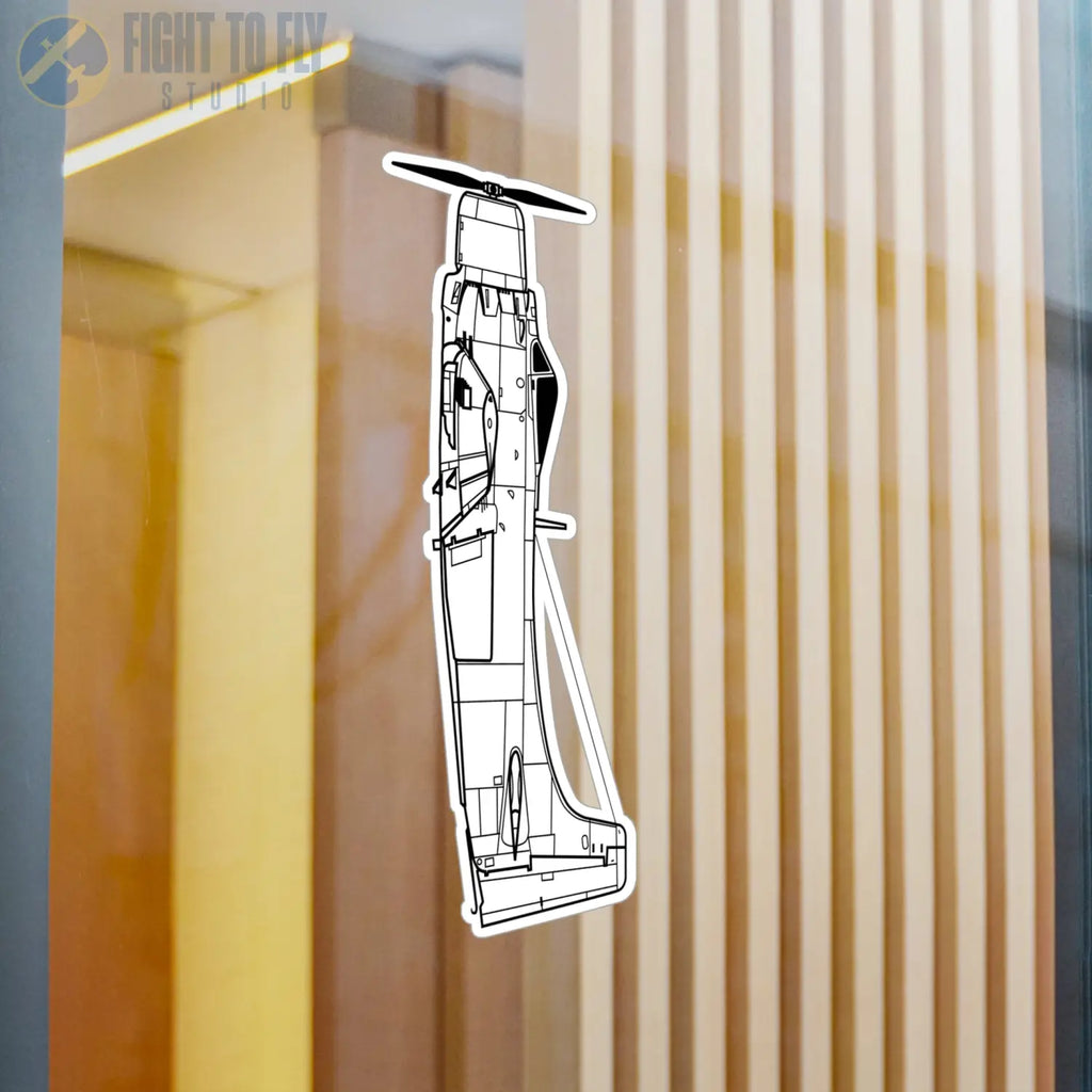 A-1 Skyraider Kiss-Cut Vinyl Decal - Paper products - Pilot gifts - WWII warbird t-shirt