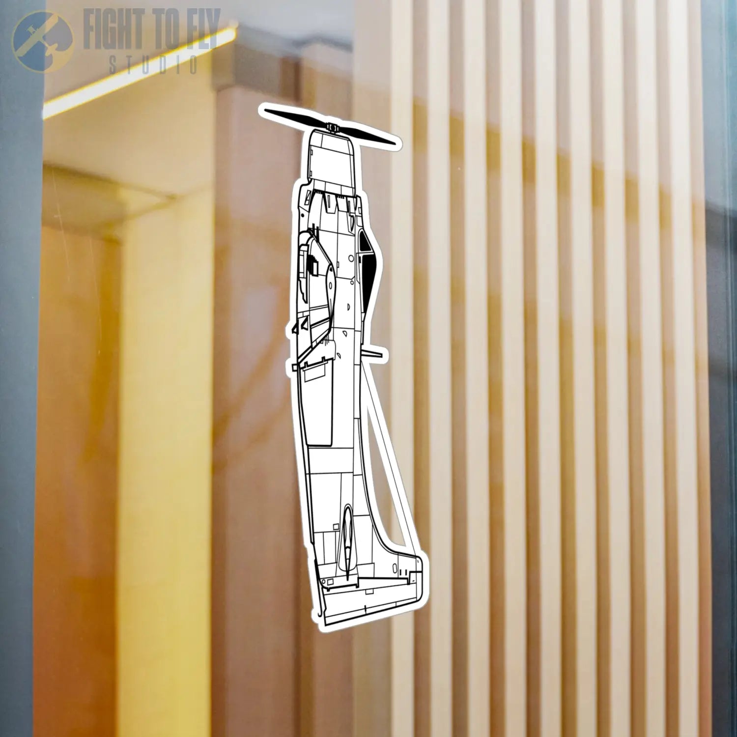 A-1 Skyraider Kiss-Cut Vinyl Decal - Paper products - Pilot gifts - WWII warbird t-shirt