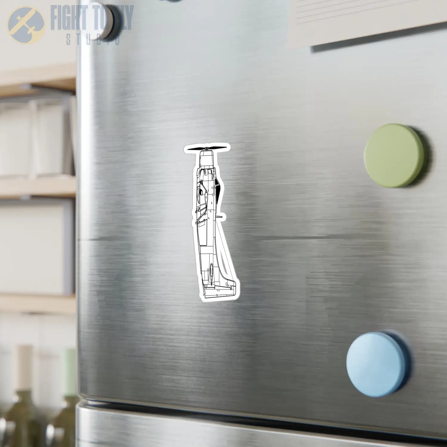 A-1 Skyraider Kiss-Cut Vinyl Decal - Paper products - Pilot gifts - WWII warbird t-shirt