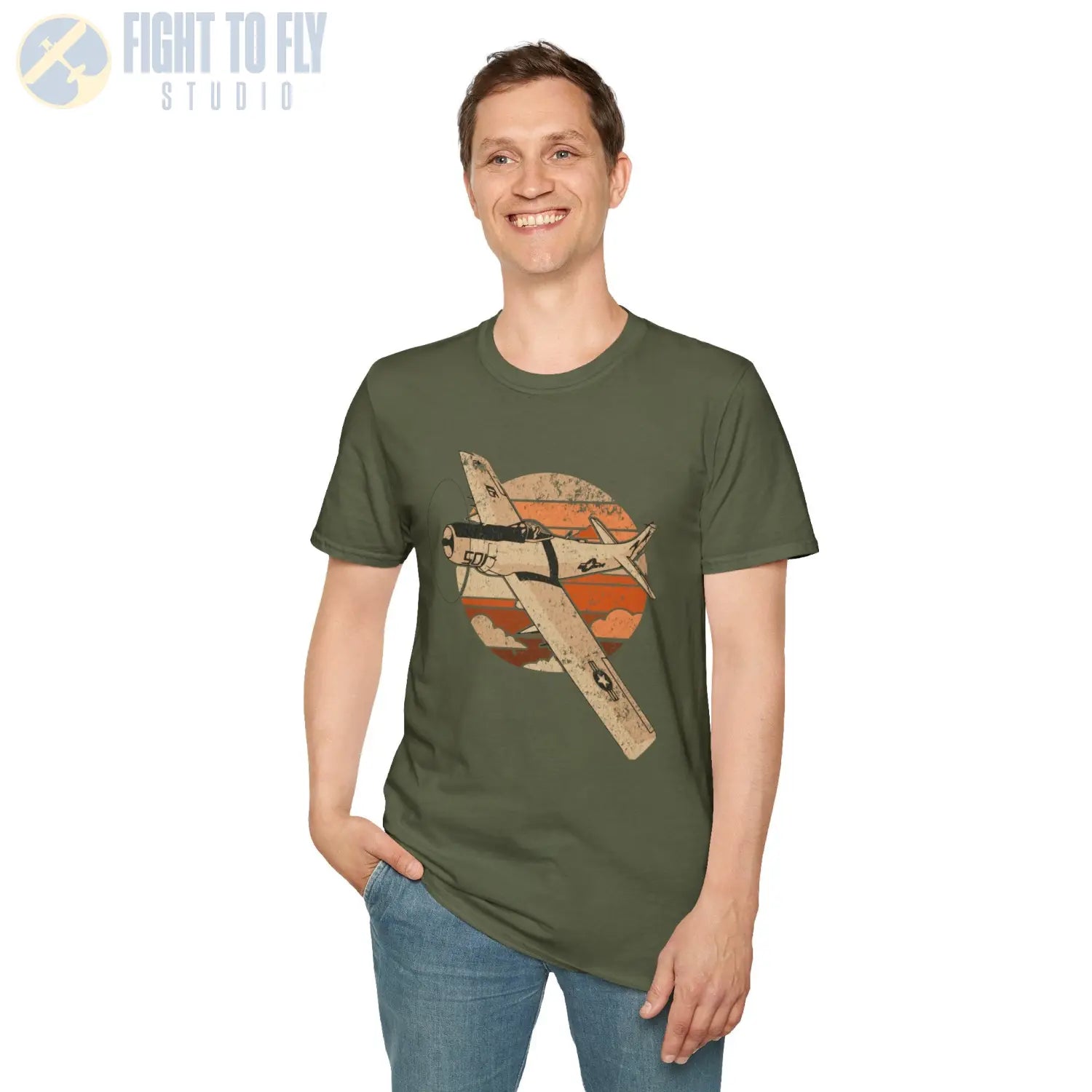A-1 Skyraider Retro T-Shirt - Pilot gifts - WWII warbird t-shirt