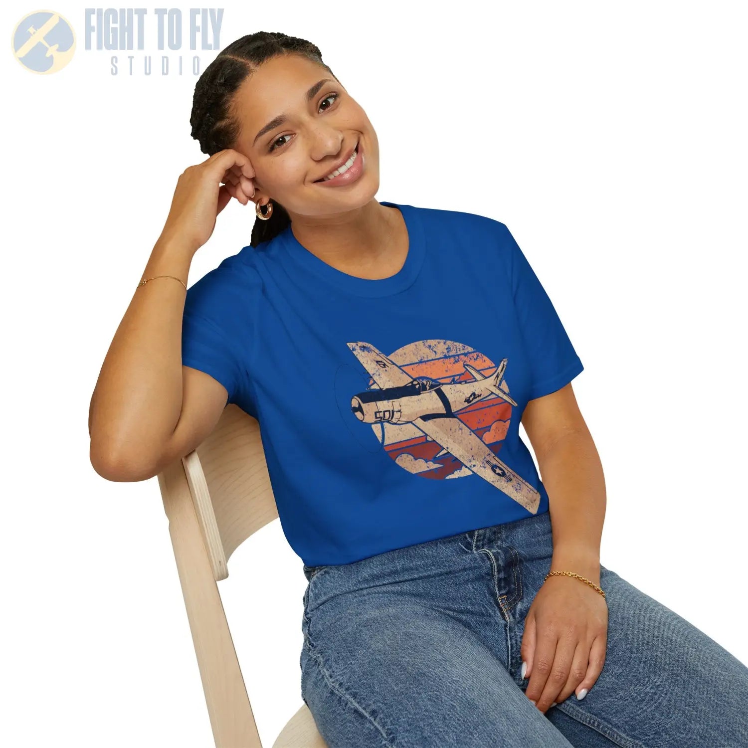 A-1 Skyraider Retro T-Shirt - Pilot gifts - WWII warbird t-shirt