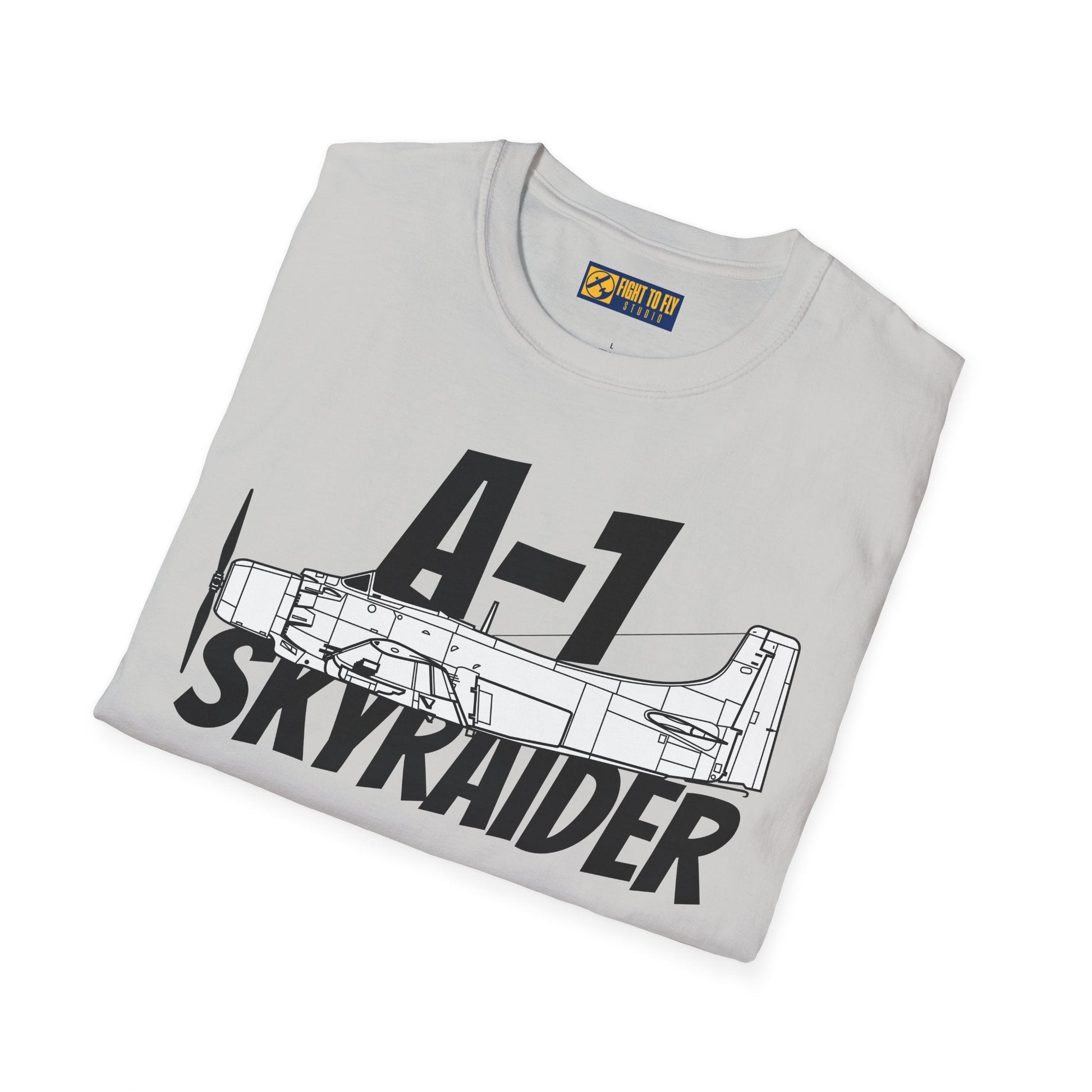 A-1 Skyraider Side Profile T-Shirt – Vietnam-Era Attack Aircraft Tee - Gifts for pilots - Aviation apparel