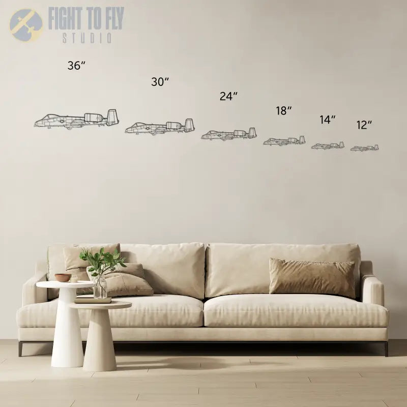 A-10 Die Cut Metal Wall Art - Sign - Pilot gifts - WWII warbird t-shirt