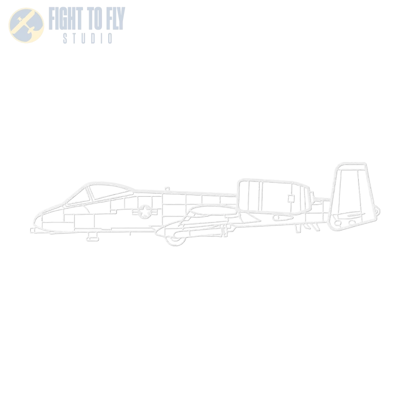 A-10 Die Cut Metal Wall Art - Sign - Pilot gifts - WWII warbird t-shirt