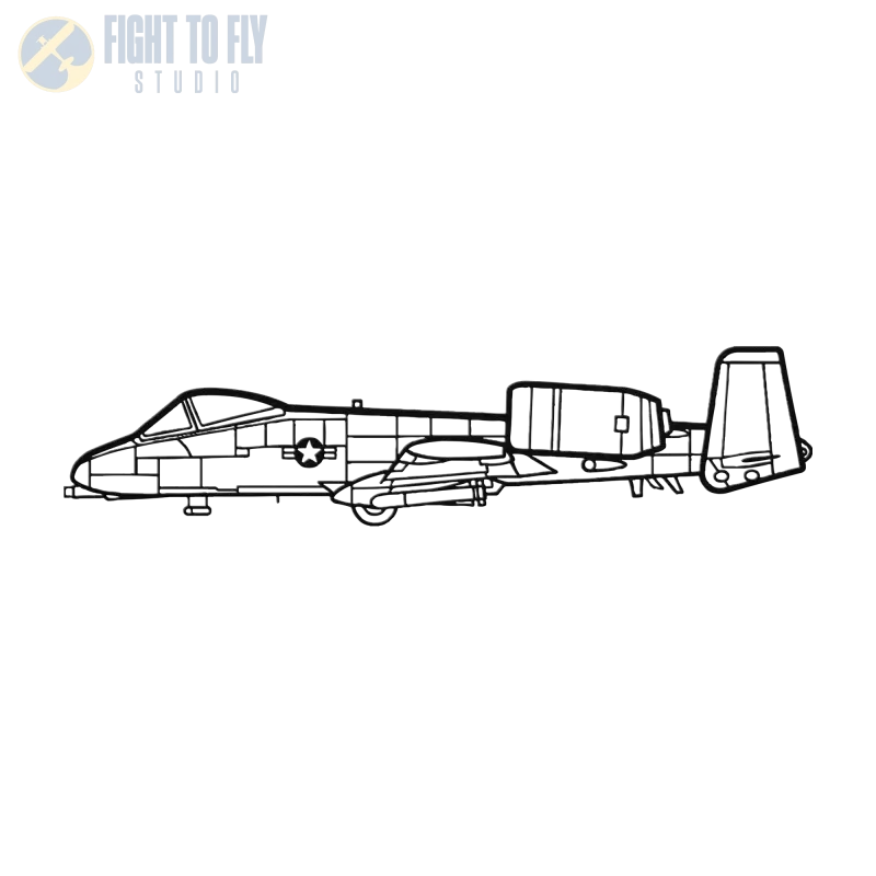 A-10 Die Cut Metal Wall Art - Sign - Pilot gifts - WWII warbird t-shirt