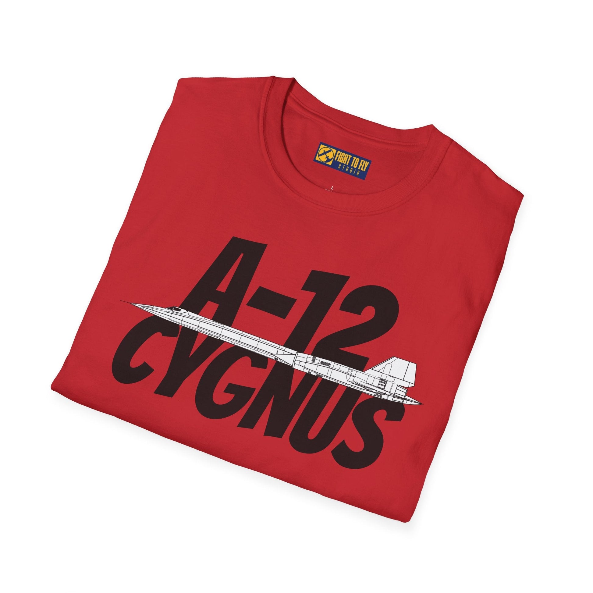 A-12 Cygnus Side Profile T-Shirt – CIA Stealth Recon Aircraft Tee - Gifts for pilots - Aviation apparel