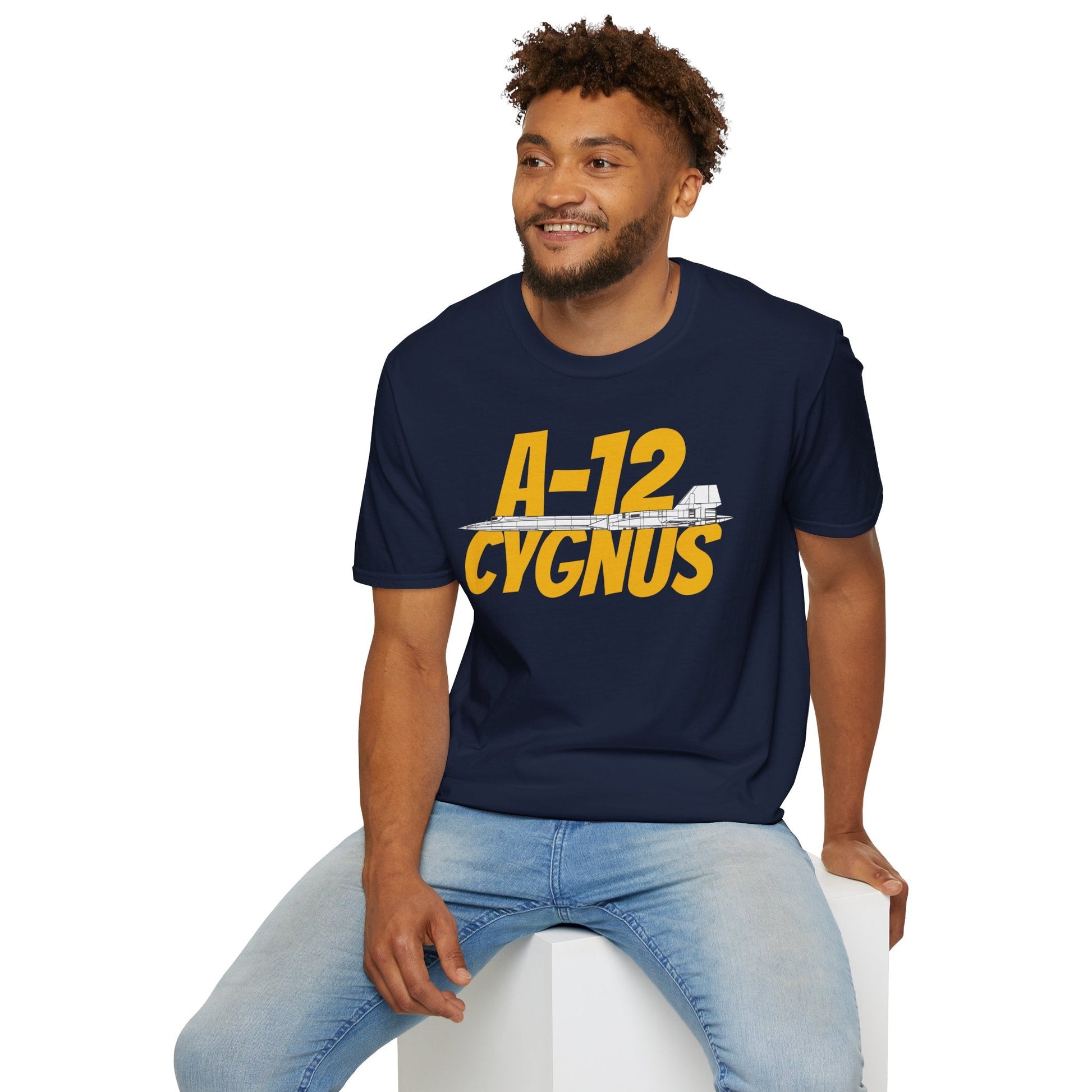 A-12 Cygnus Side Profile T-Shirt – CIA Stealth Recon Aircraft Tee - Gifts for pilots - Aviation apparel