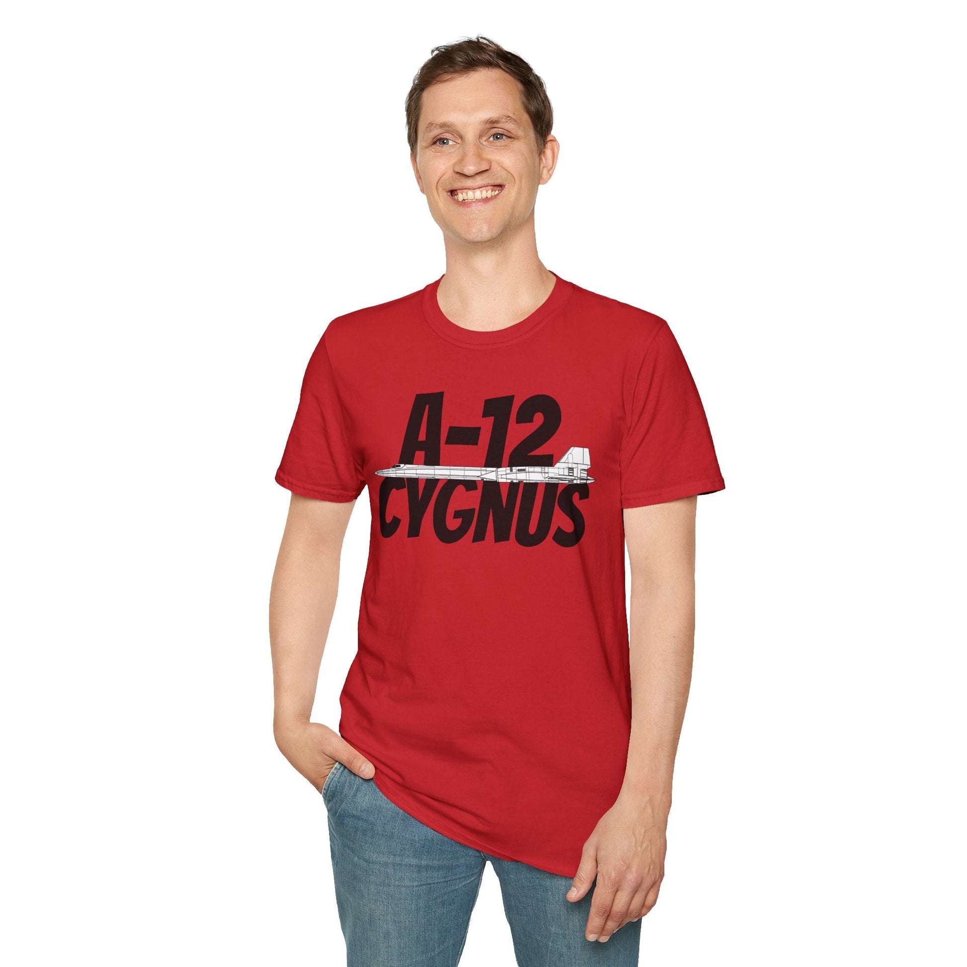 A-12 Cygnus Side Profile T-Shirt – CIA Stealth Recon Aircraft Tee - Gifts for pilots - Aviation apparel