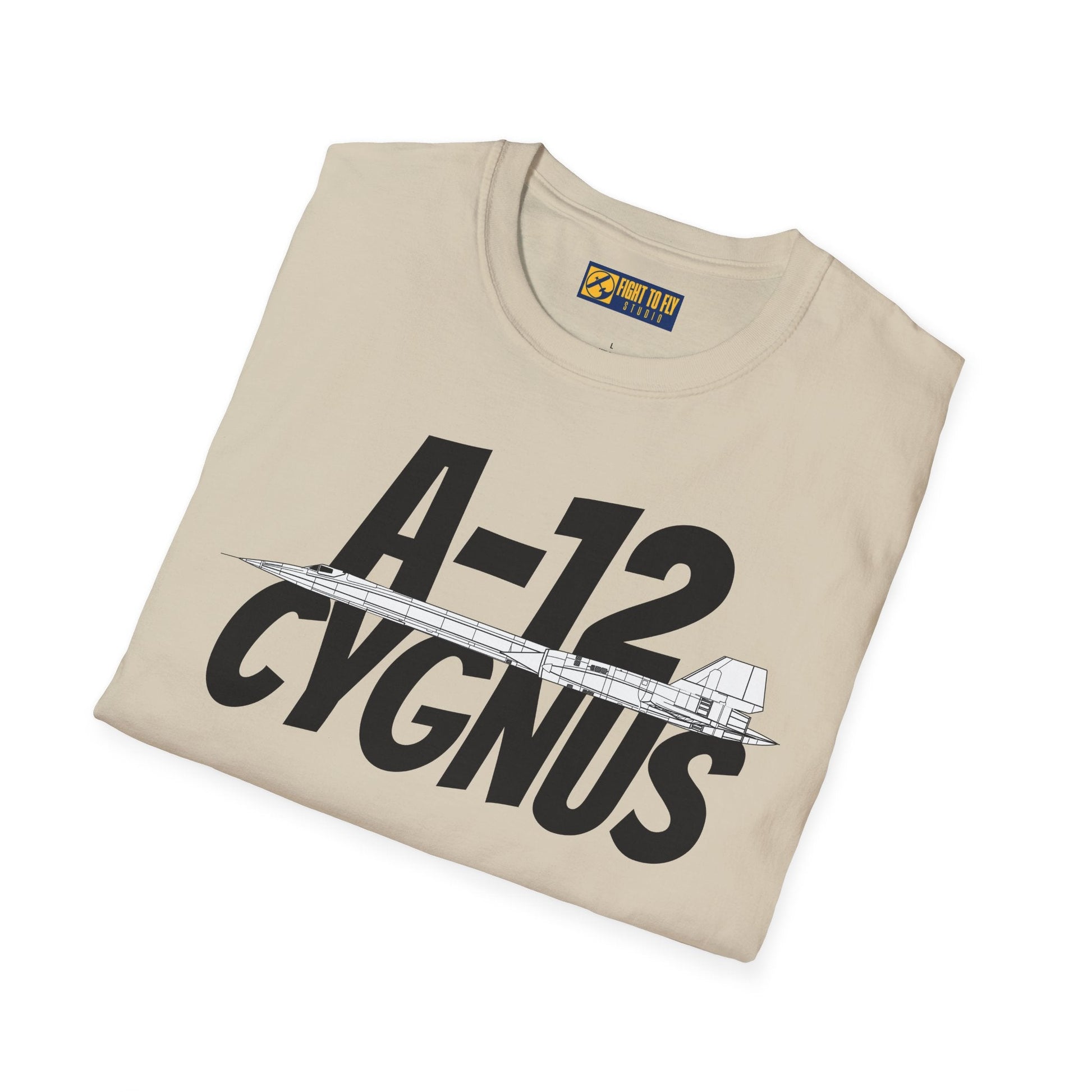 A-12 Cygnus Side Profile T-Shirt – CIA Stealth Recon Aircraft Tee - Gifts for pilots - Aviation apparel