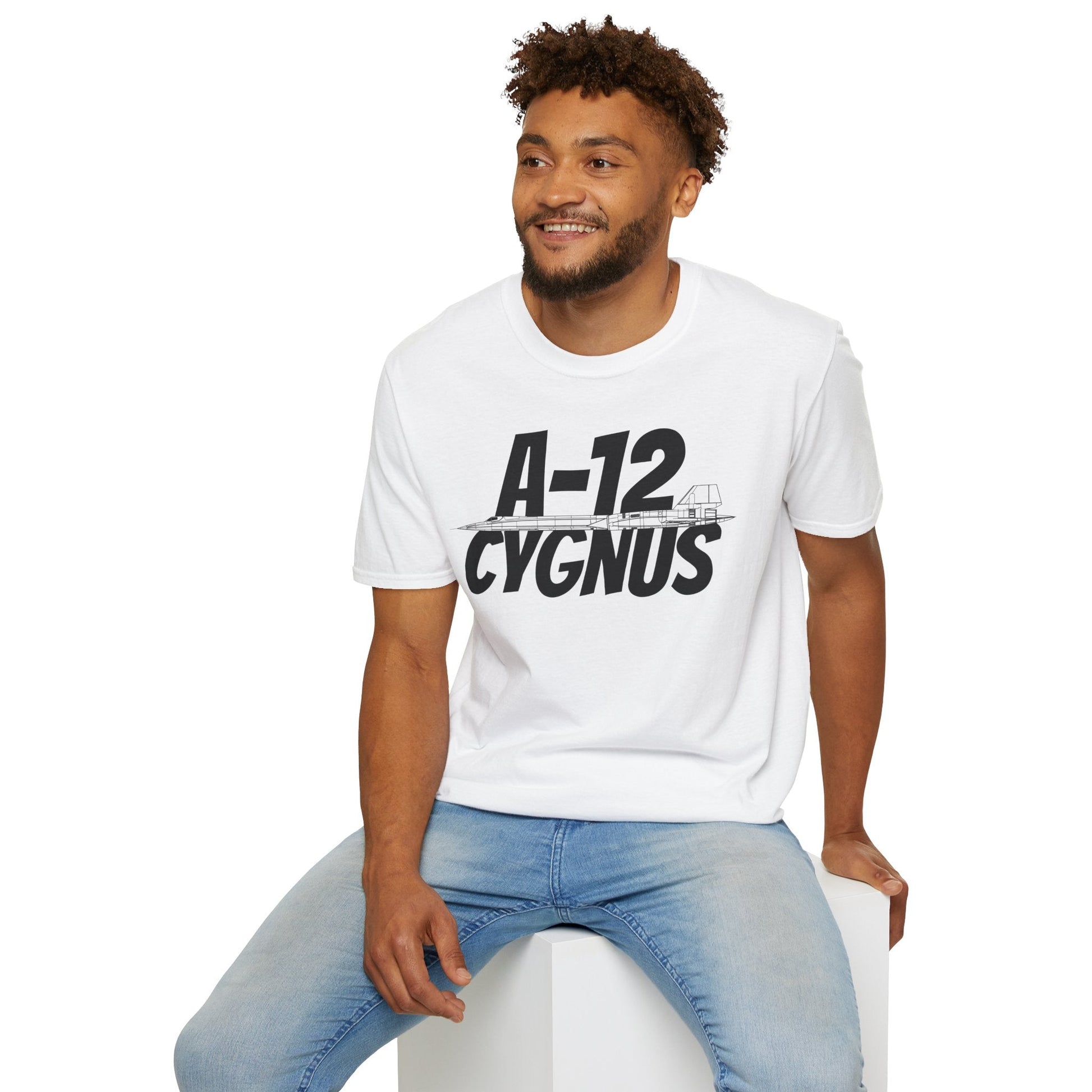 A-12 Cygnus Side Profile T-Shirt – CIA Stealth Recon Aircraft Tee - Gifts for pilots - Aviation apparel