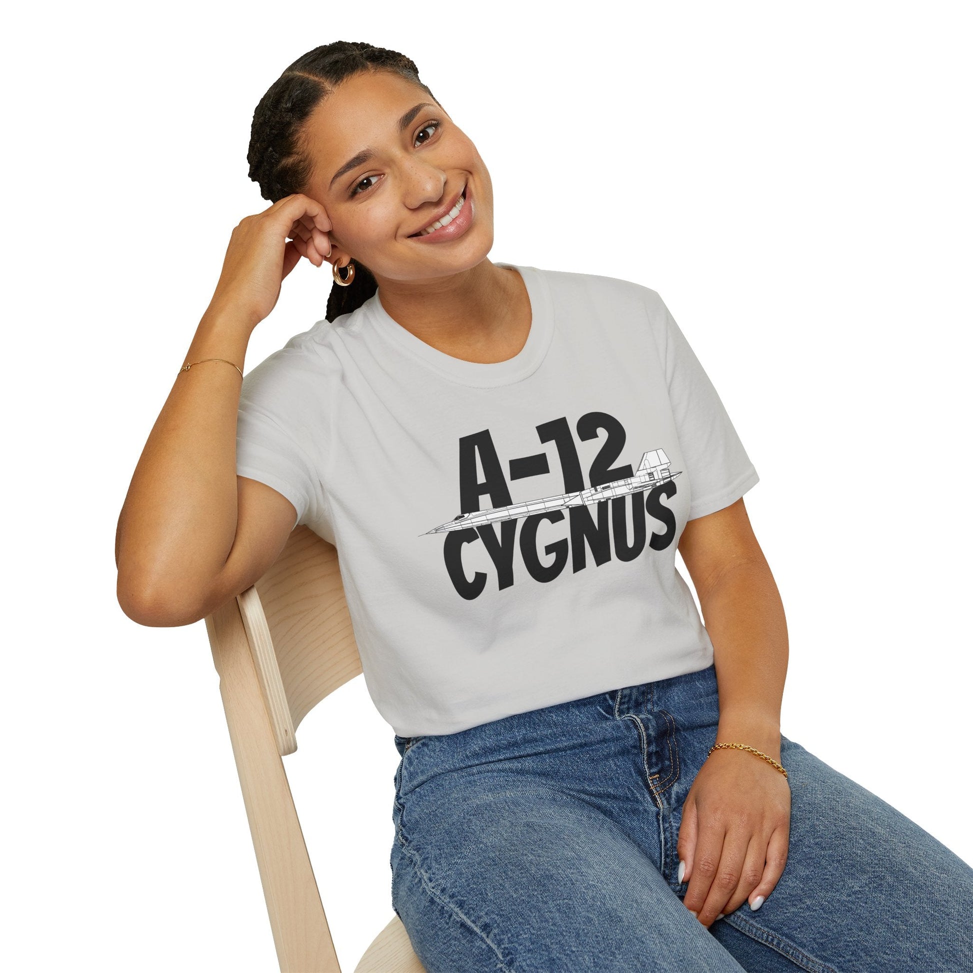 A-12 Cygnus Side Profile T-Shirt – CIA Stealth Recon Aircraft Tee - Gifts for pilots - Aviation apparel