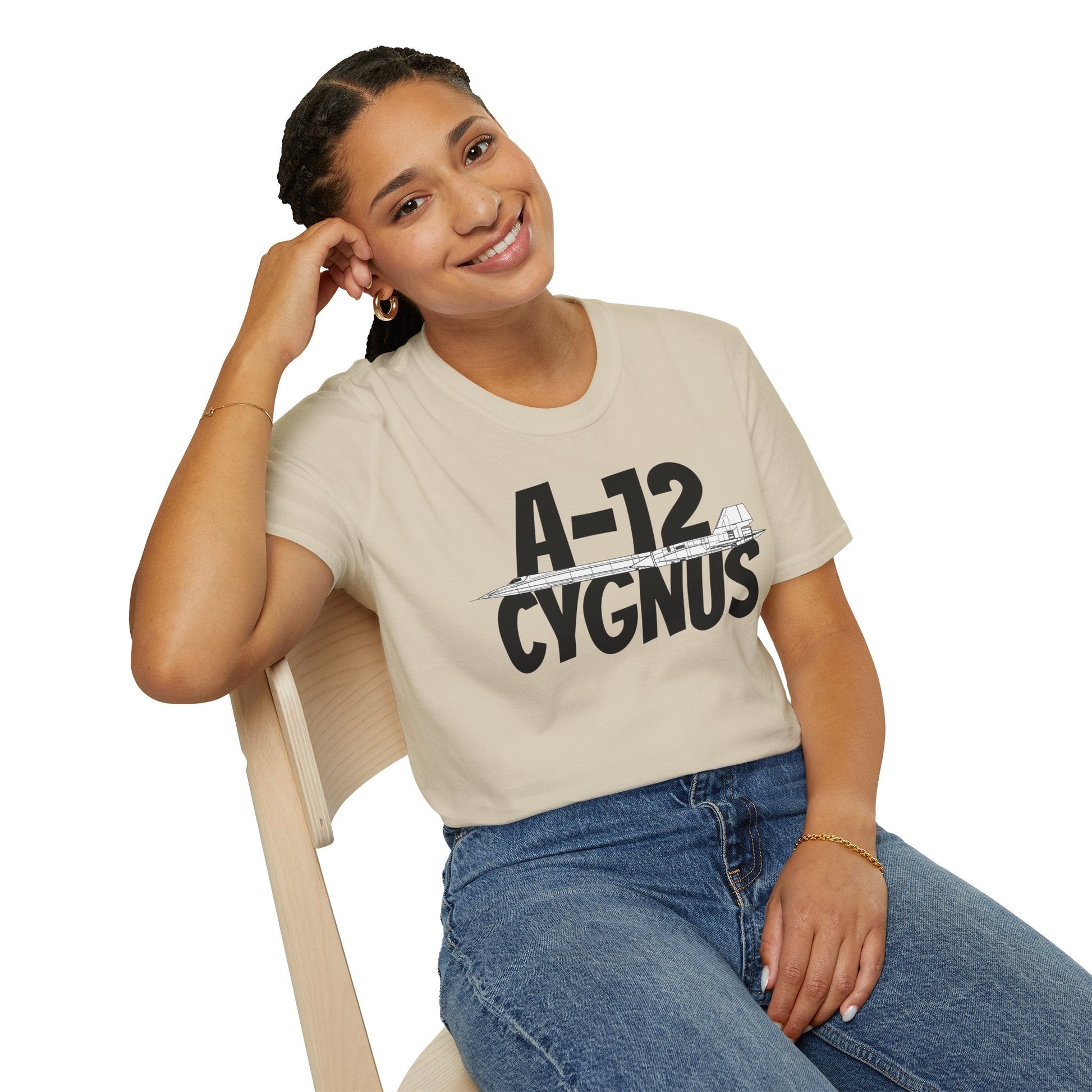A-12 Cygnus Side Profile T-Shirt – CIA Stealth Recon Aircraft Tee - Gifts for pilots - Aviation apparel