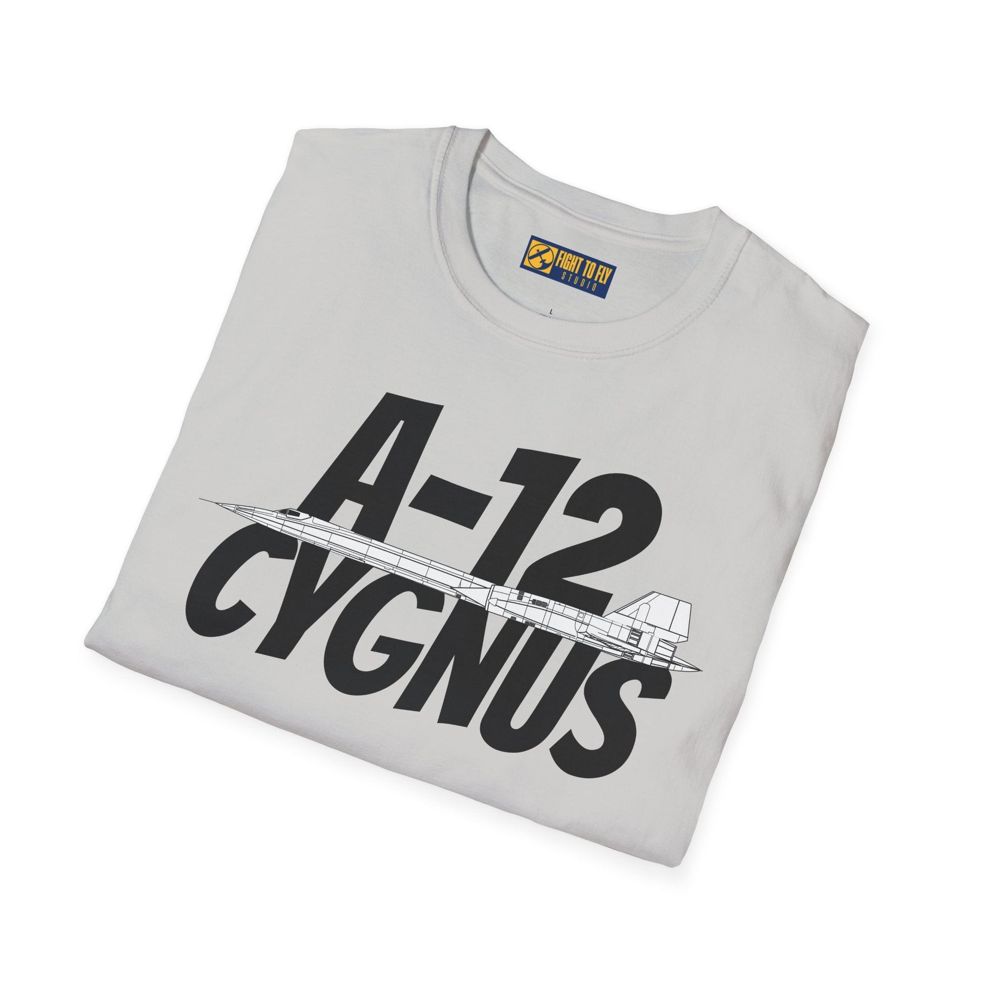 A-12 Cygnus Side Profile T-Shirt – CIA Stealth Recon Aircraft Tee - Gifts for pilots - Aviation apparel