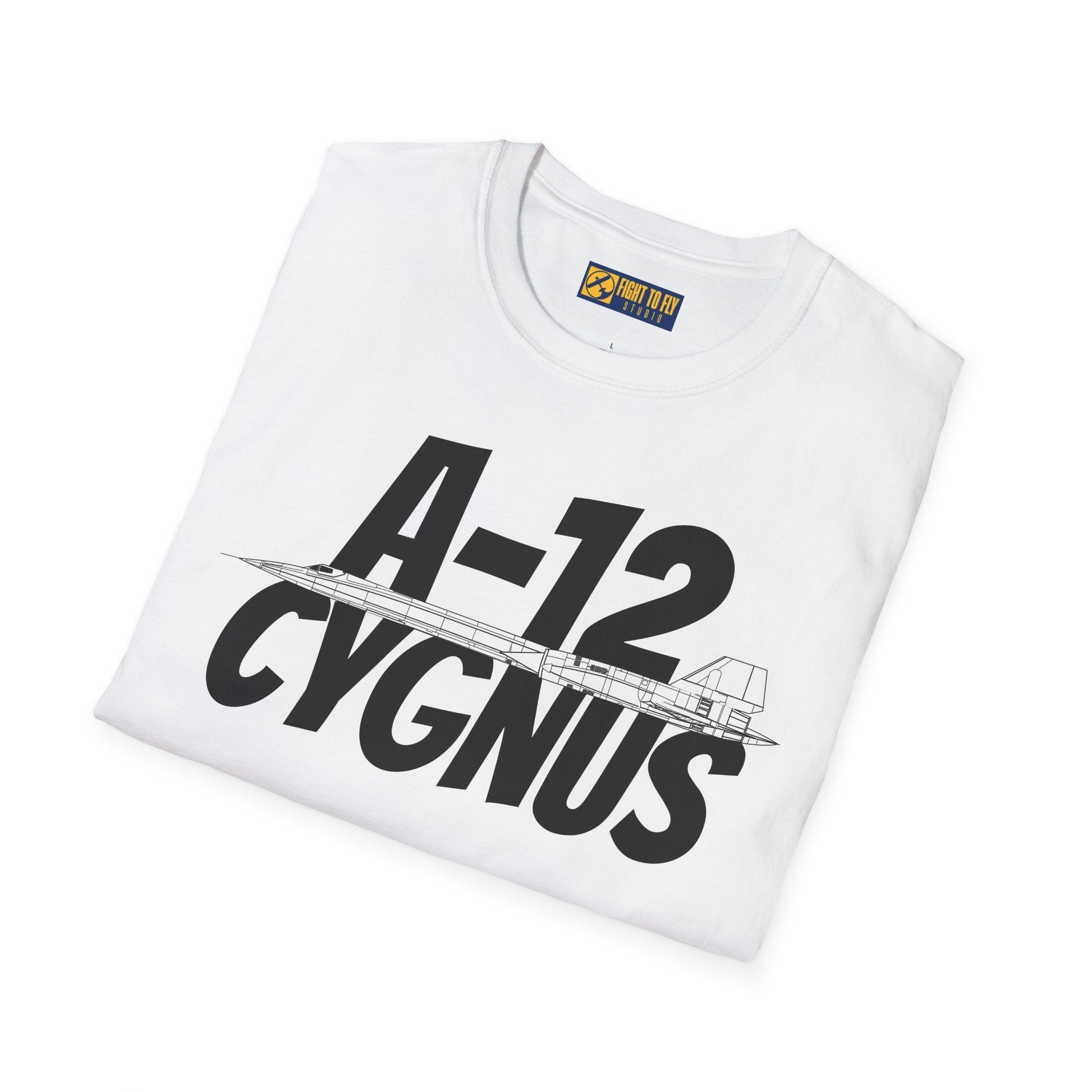 A-12 Cygnus Side Profile T-Shirt – CIA Stealth Recon Aircraft Tee - Gifts for pilots - Aviation apparel