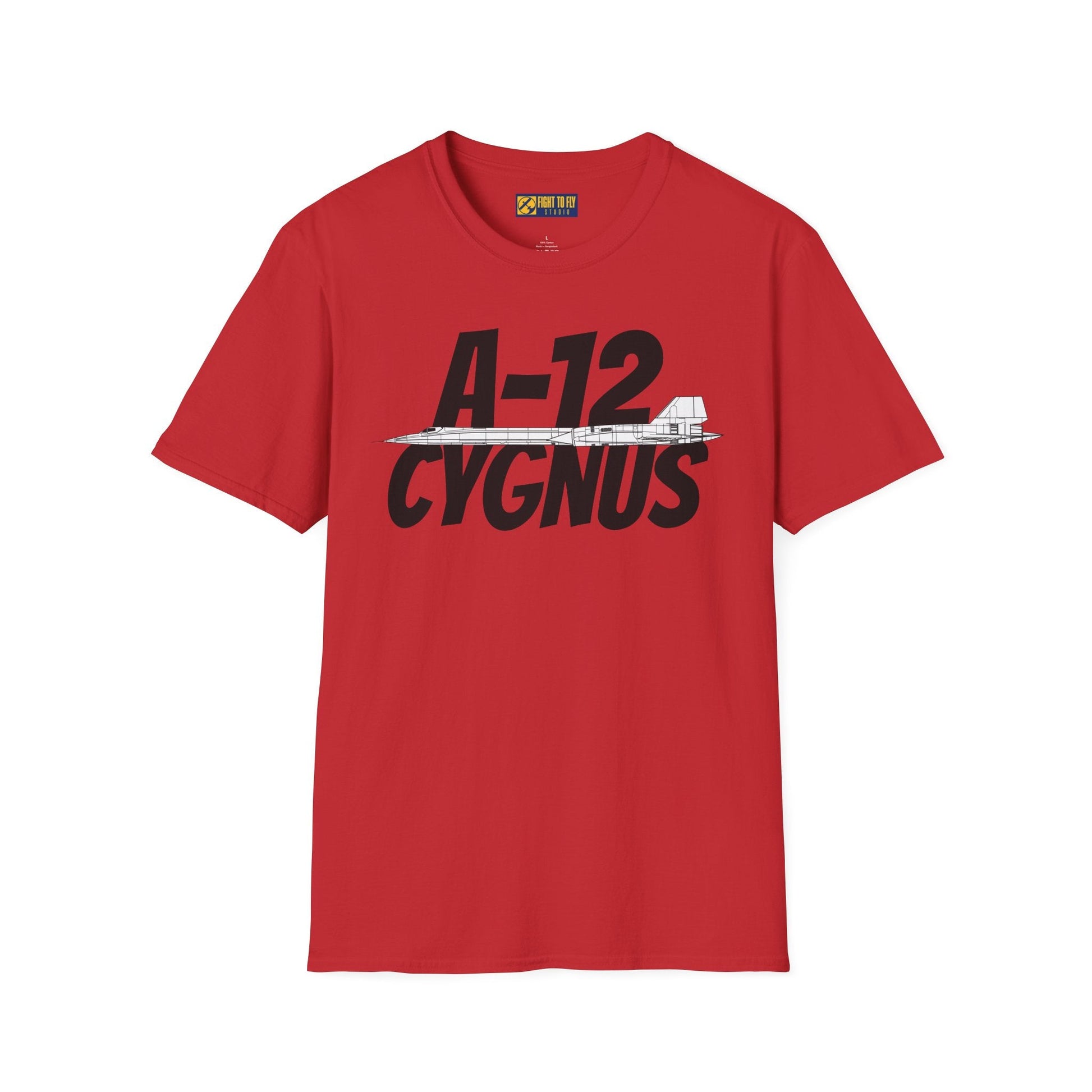A-12 Cygnus Side Profile T-Shirt – CIA Stealth Recon Aircraft Tee - Gifts for pilots - Aviation apparel