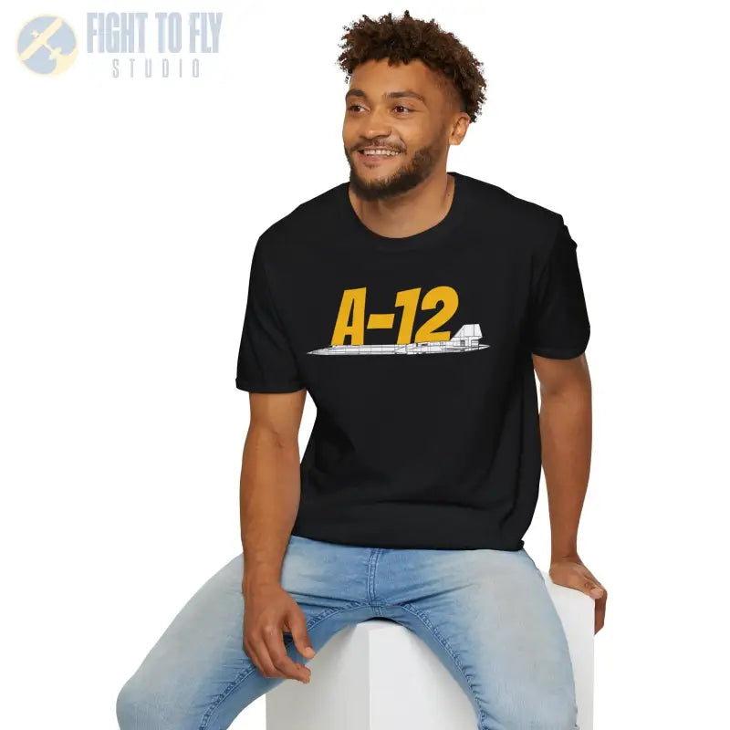 A-12 Black Bird Side Profile T-Shirt - Pilot gifts - WWII warbird t-shirt