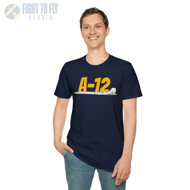 A-12 Black Bird Side Profile T-Shirt - Pilot gifts - WWII warbird t-shirt