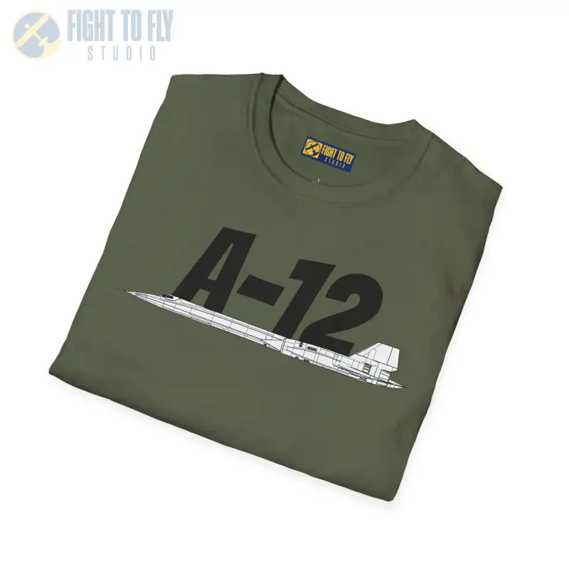 A-12 Black Bird Side Profile T-Shirt - Pilot gifts - WWII warbird t-shirt