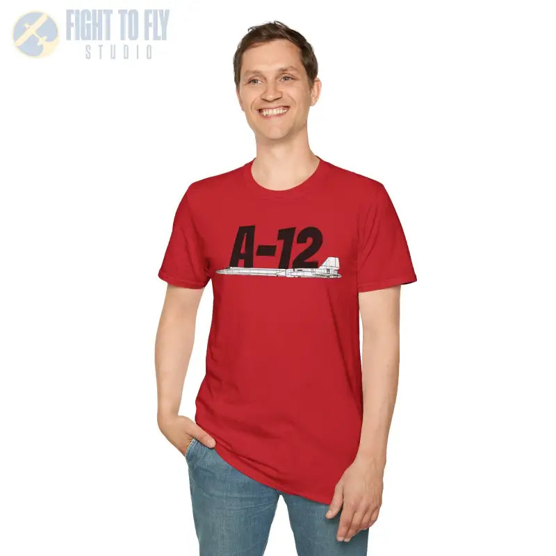 A-12 Black Bird Side Profile T-Shirt - Pilot gifts - WWII warbird t-shirt