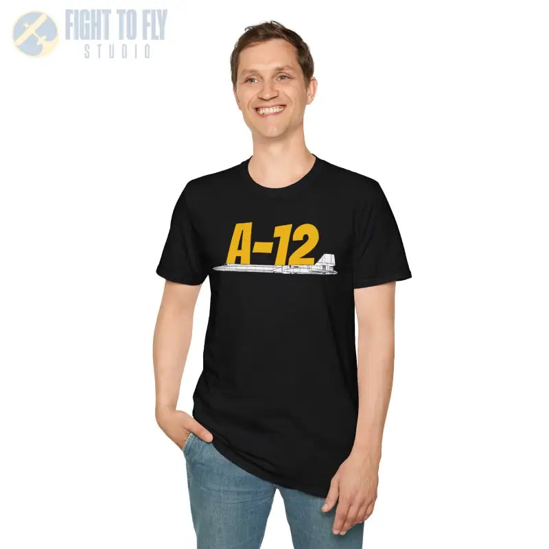A-12 Black Bird Side Profile T-Shirt - Pilot gifts - WWII warbird t-shirt