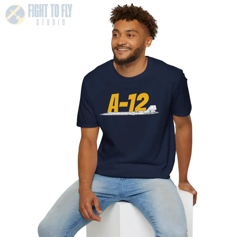 A-12 Black Bird Side Profile T-Shirt - Pilot gifts - WWII warbird t-shirt