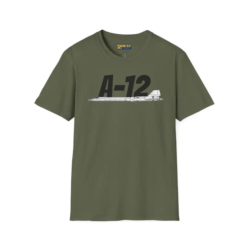 A-12 Black Bird Side Profile T-Shirt - Pilot gifts - WWII warbird t-shirt