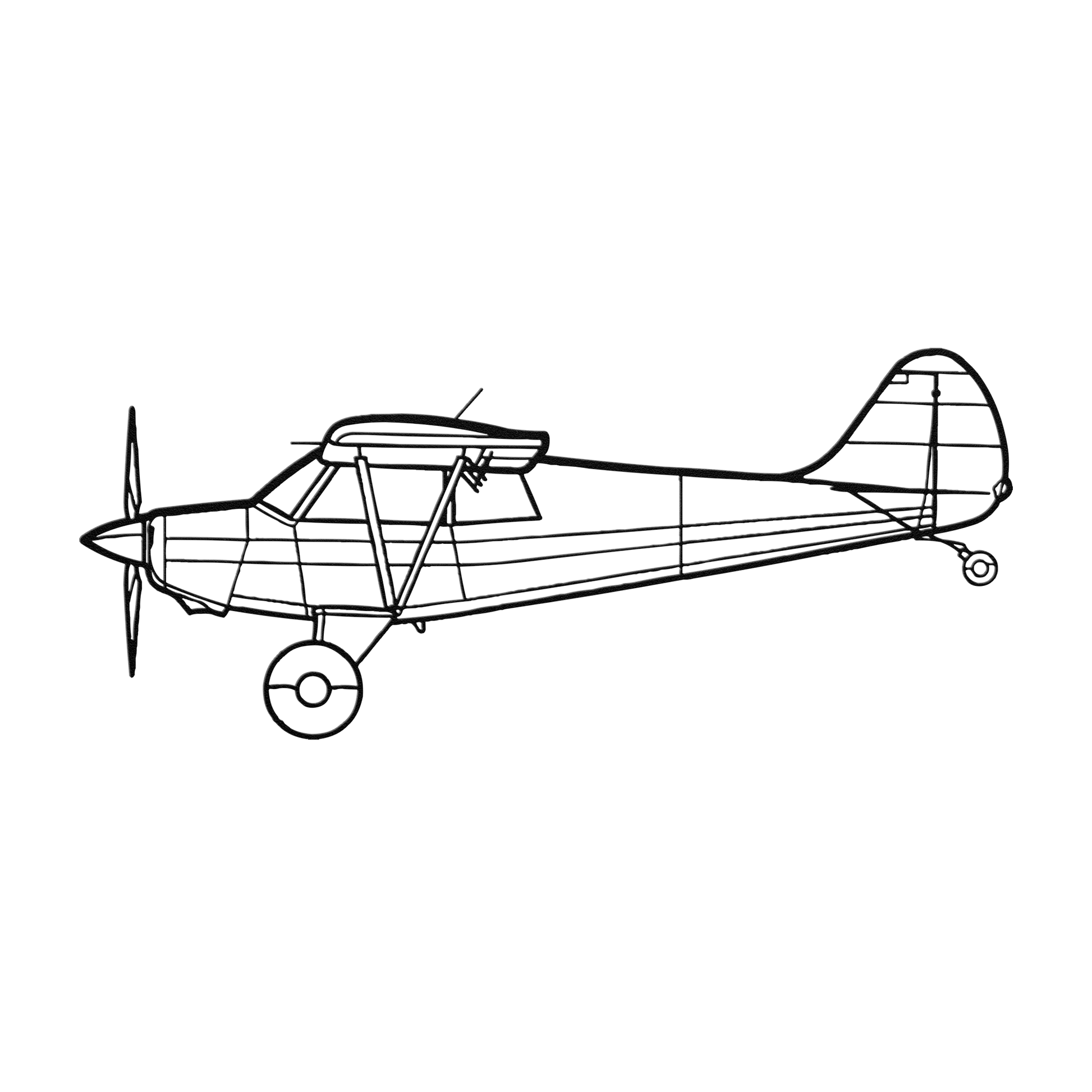 A-1C Die Cut Metal Wall Art - Sign - Gifts for pilots - Aviation apparel