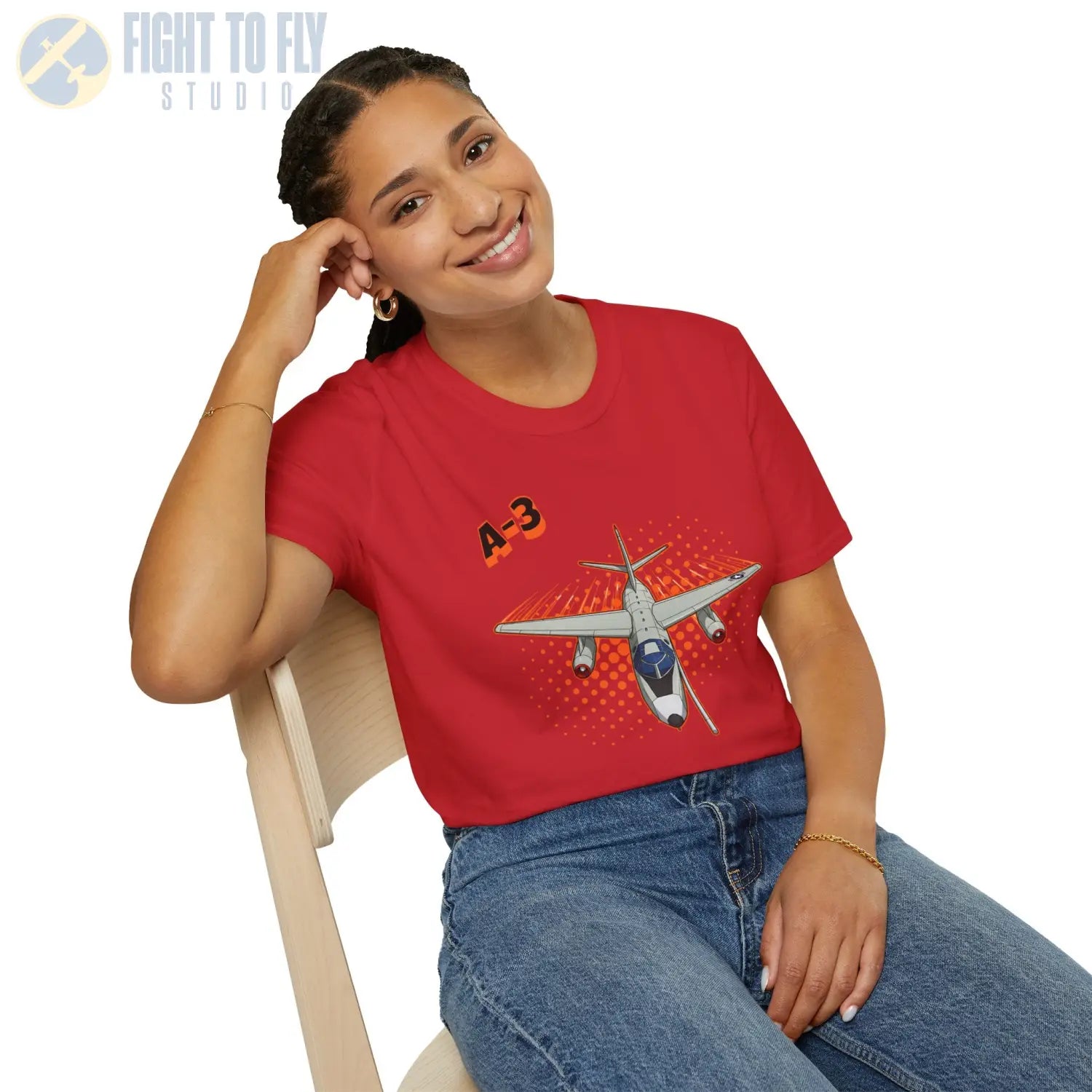 A-3 Skywarrior Comic Style T-Shirt - Pilot gifts - WWII warbird t-shirt
