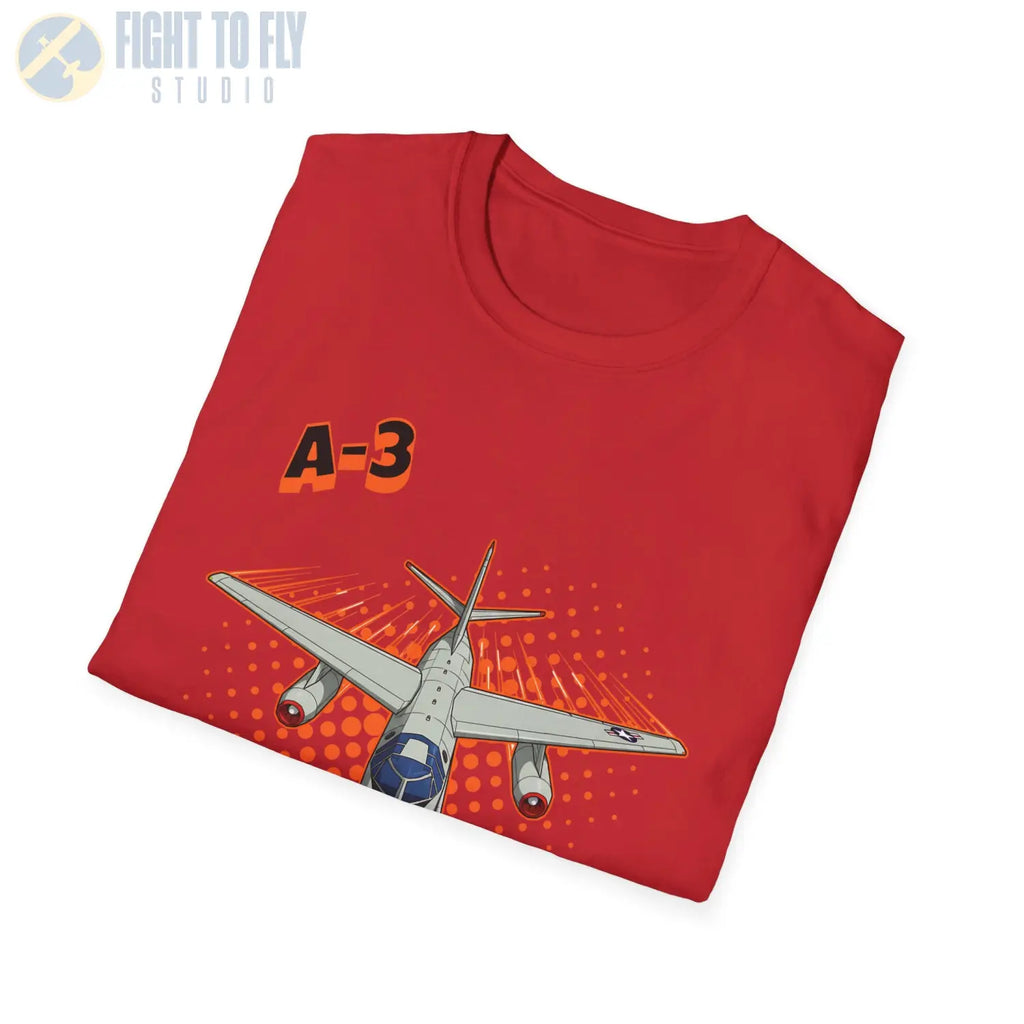 A-3 Skywarrior Comic Style T-Shirt - Pilot gifts - WWII warbird t-shirt