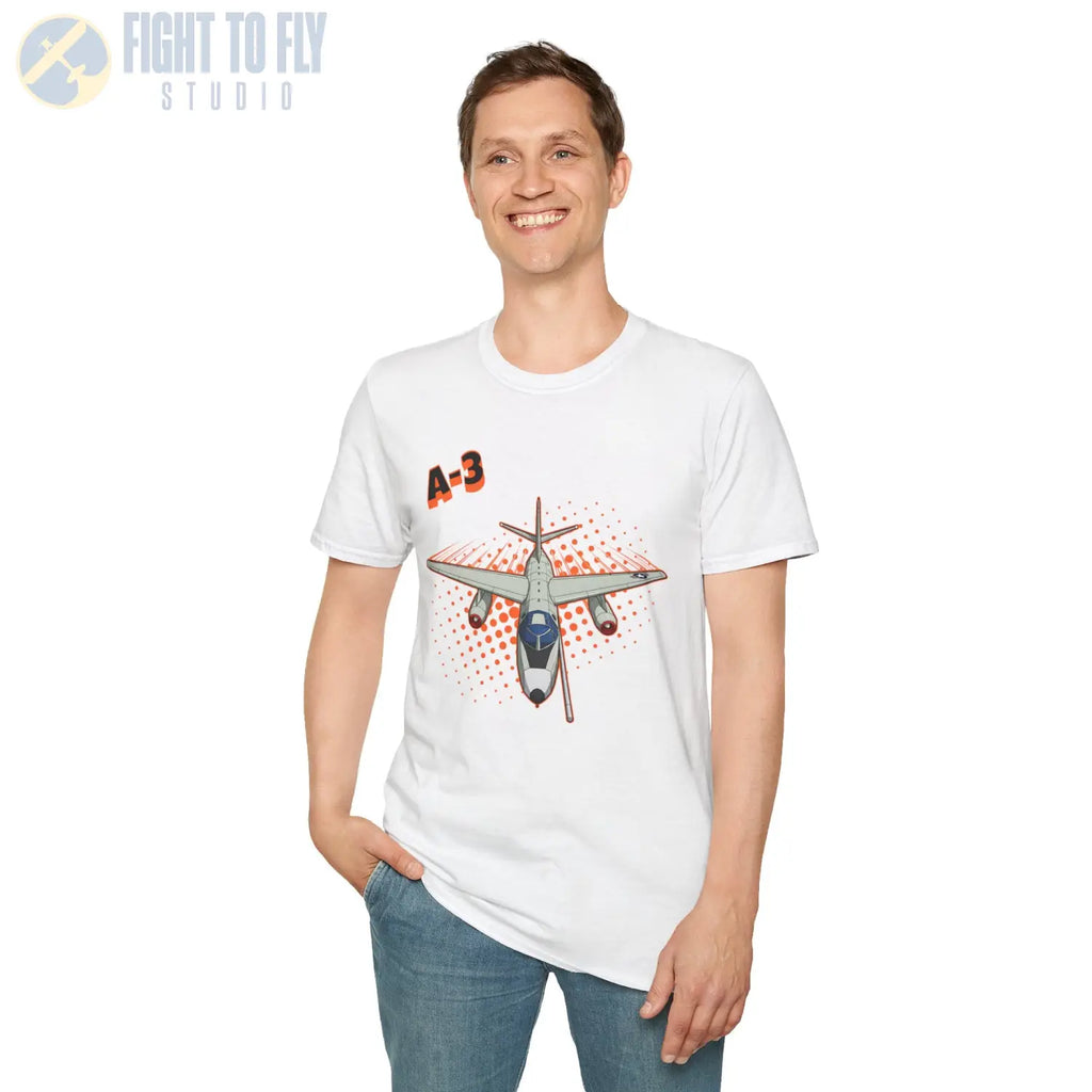 A-3 Skywarrior Comic Style T-Shirt - Pilot gifts - WWII warbird t-shirt