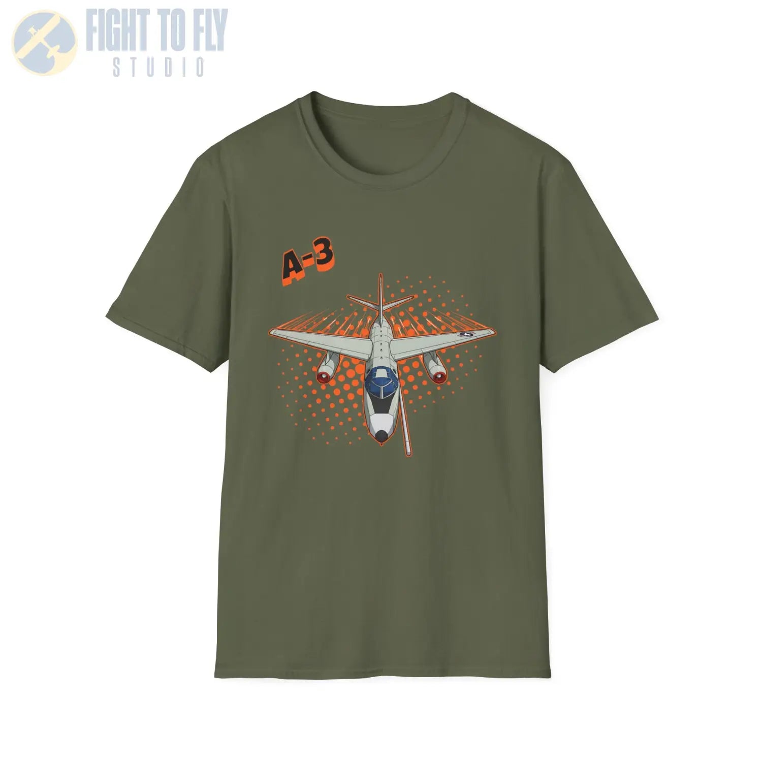 A-3 Skywarrior Comic Style T-Shirt - Pilot gifts - WWII warbird t-shirt