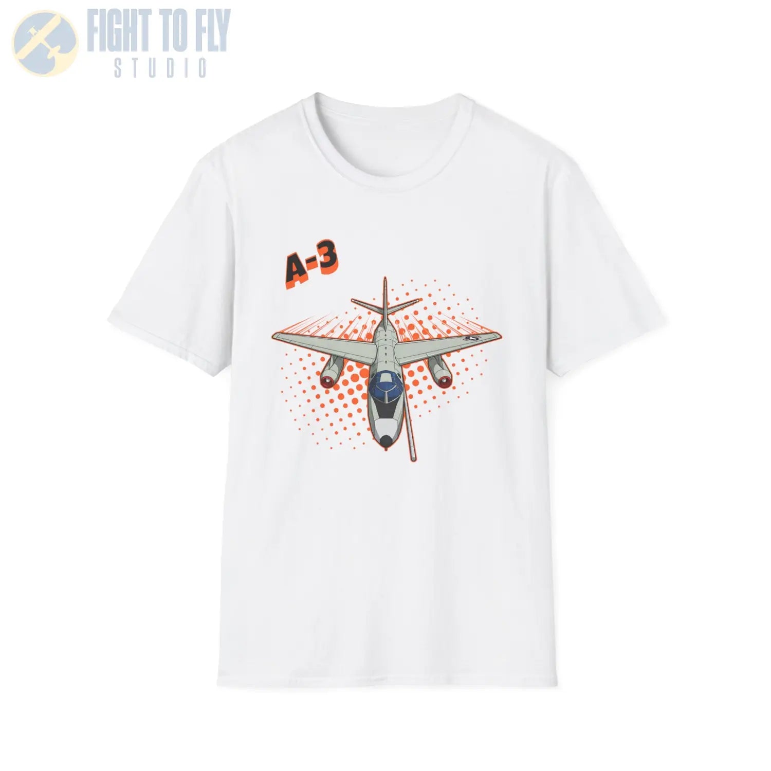 A-3 Skywarrior Comic Style T-Shirt - Pilot gifts - WWII warbird t-shirt