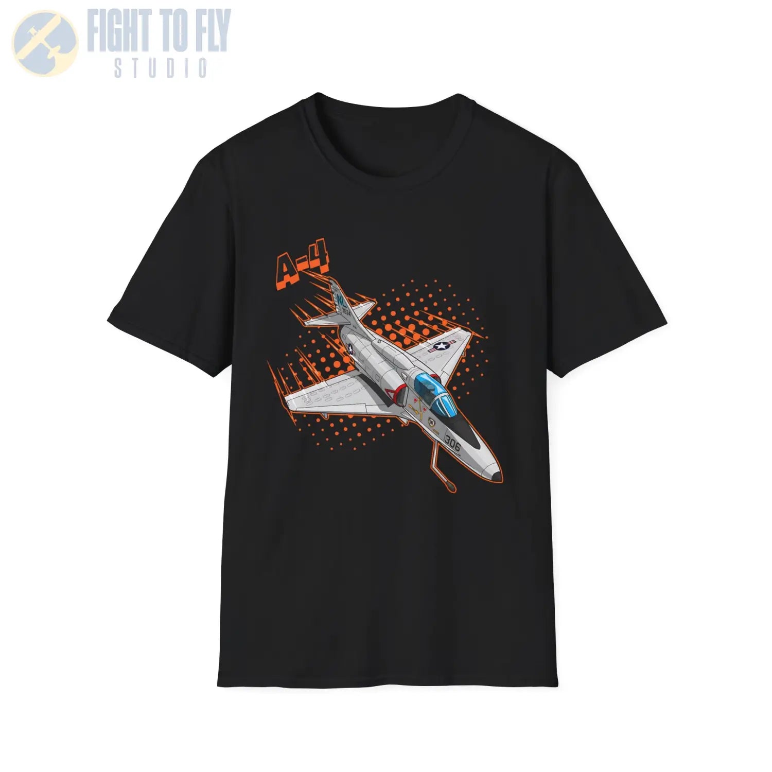 A-4 Skyhawk Comic Style T-Shirt - Pilot gifts - WWII warbird t-shirt