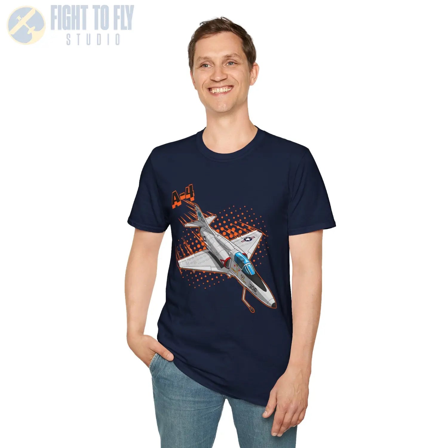 A-4 Skyhawk Comic Style T-Shirt - Pilot gifts - WWII warbird t-shirt