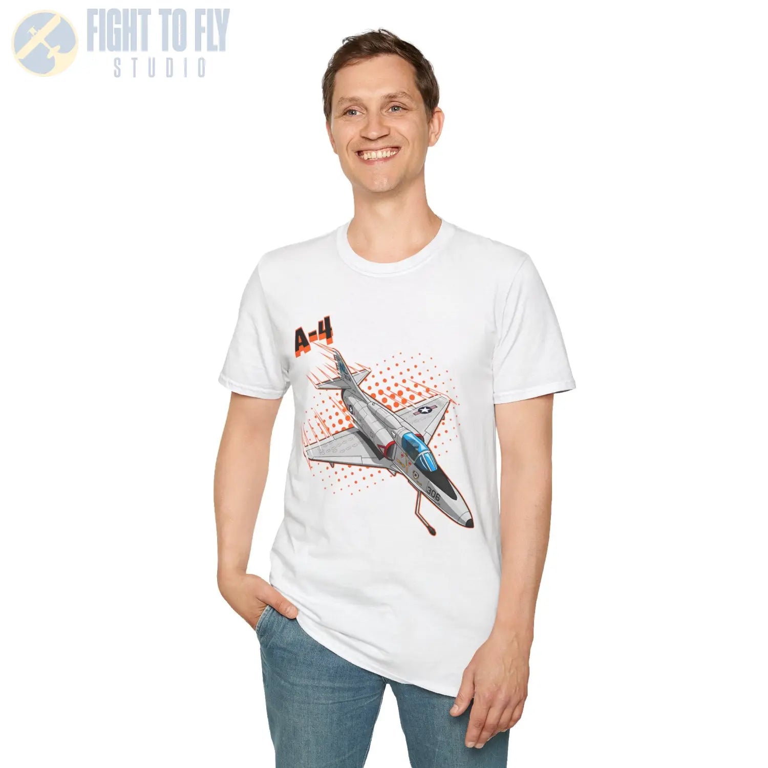 A-4 Skyhawk Comic Style T-Shirt - Pilot gifts - WWII warbird t-shirt