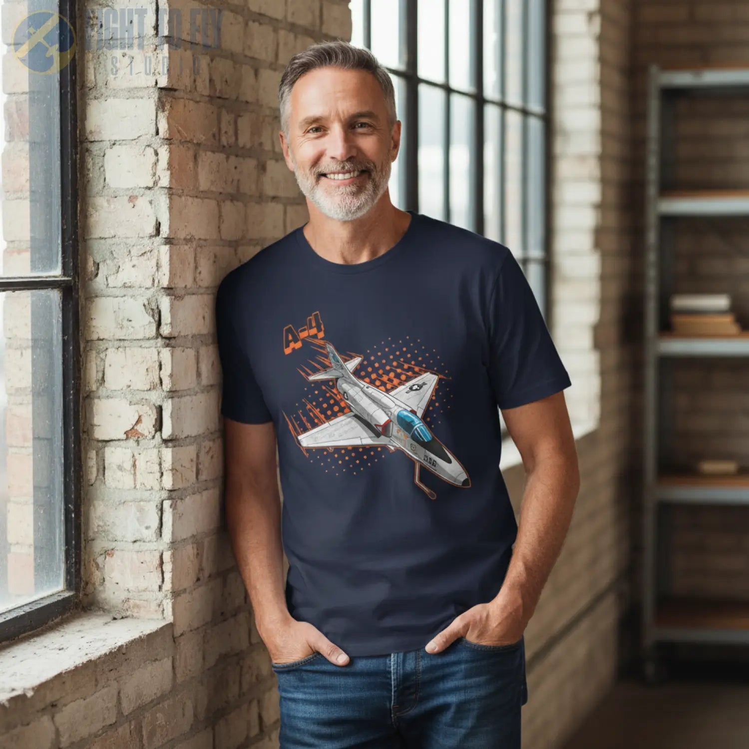 A-4 Skyhawk Comic Style T-Shirt - Pilot gifts - WWII warbird t-shirt