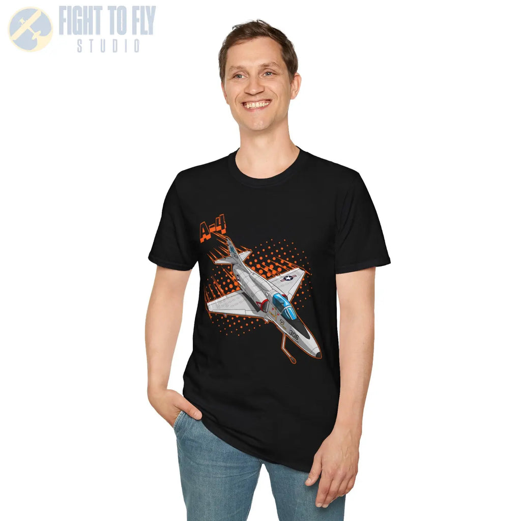 A-4 Skyhawk Comic Style T-Shirt - Pilot gifts - WWII warbird t-shirt