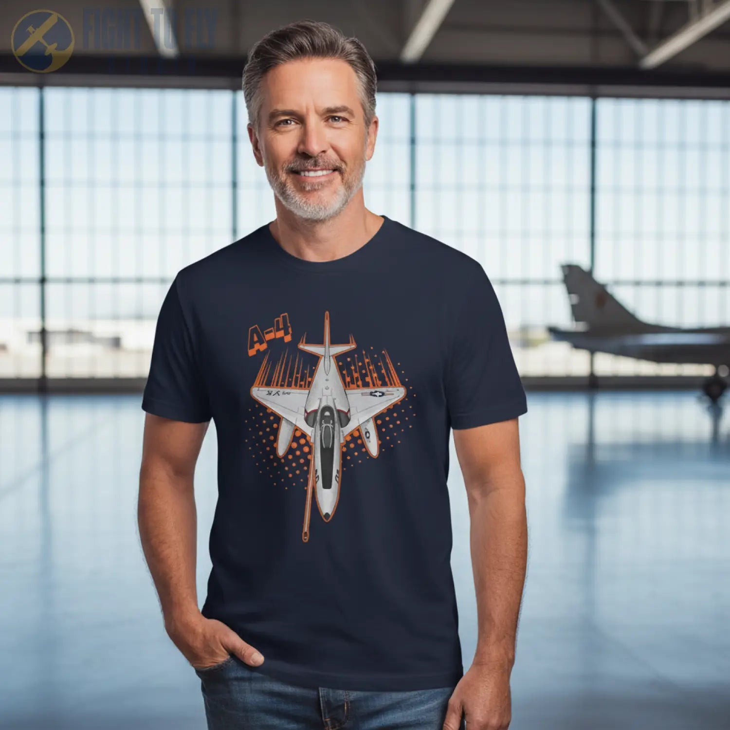 A-4 Skyhawk Comic Style T-Shirt - Pilot gifts - WWII warbird t-shirt