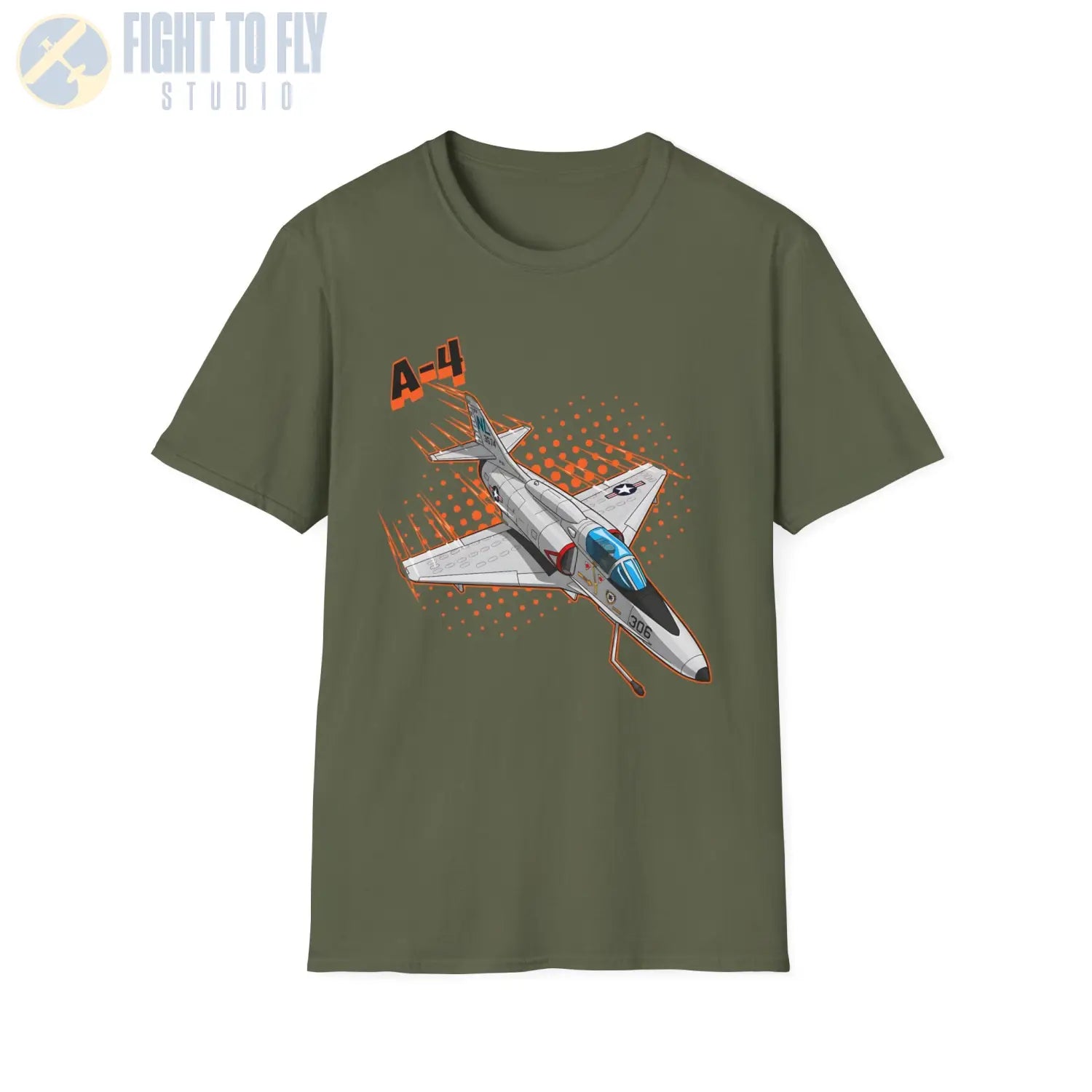 A-4 Skyhawk Comic Style T-Shirt - Pilot gifts - WWII warbird t-shirt