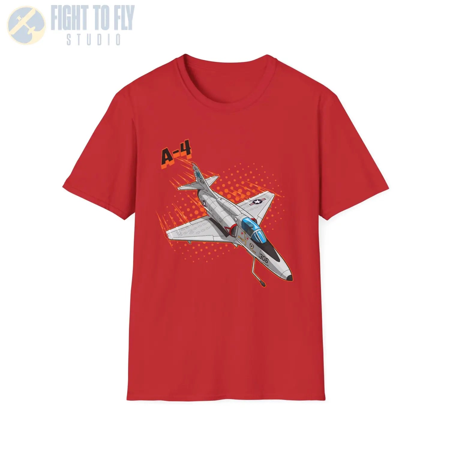 A-4 Skyhawk Comic Style T-Shirt - Pilot gifts - WWII warbird t-shirt