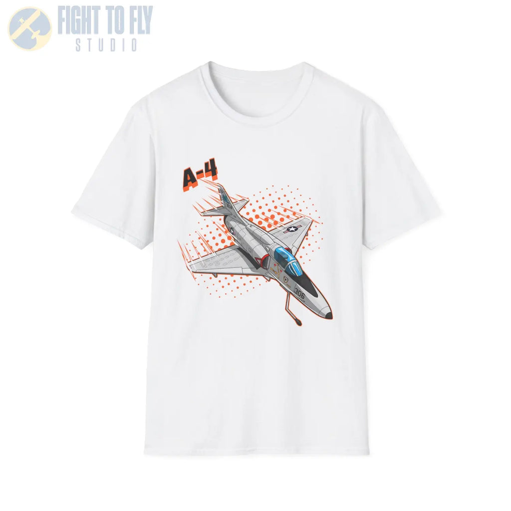 A-4 Skyhawk Comic Style T-Shirt - Pilot gifts - WWII warbird t-shirt